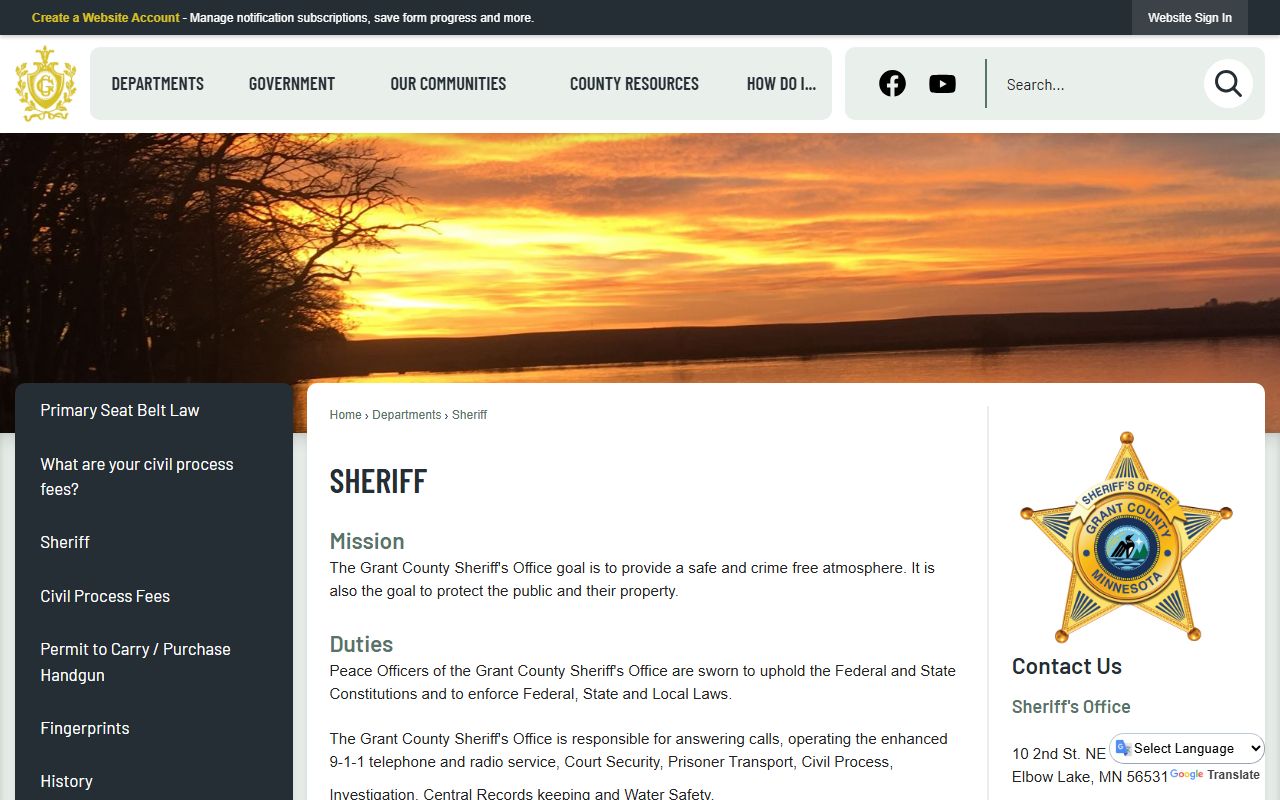 Grant County sheriff inmate population records source