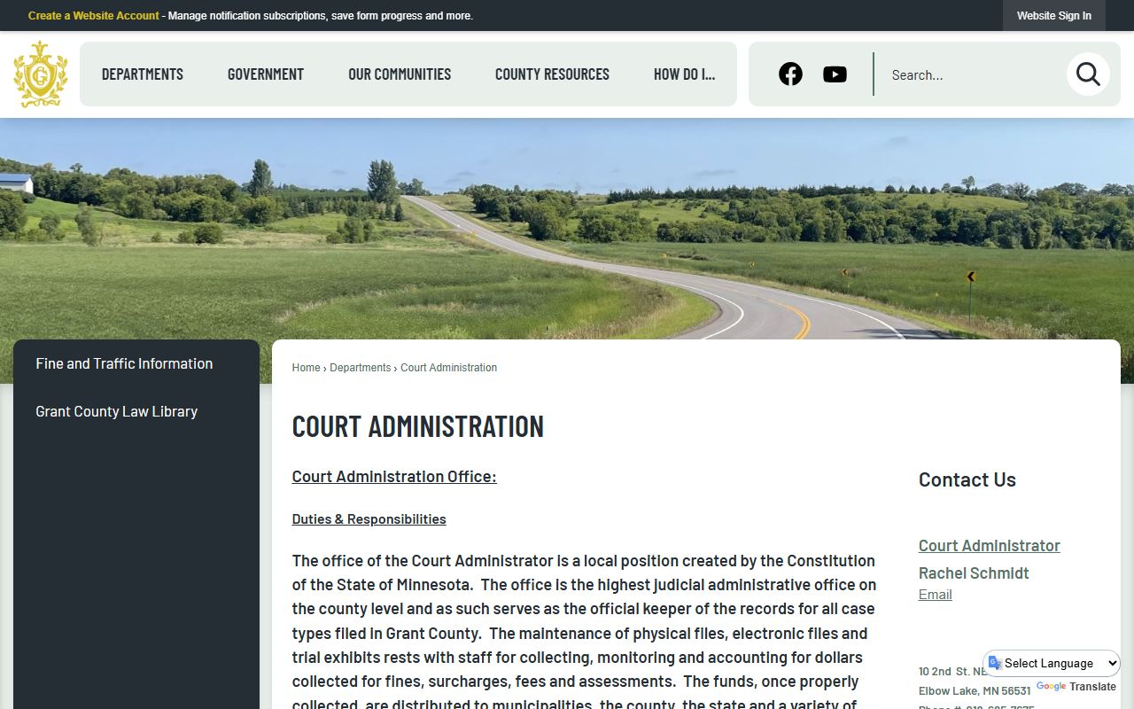Grant County court administration records after arrest source