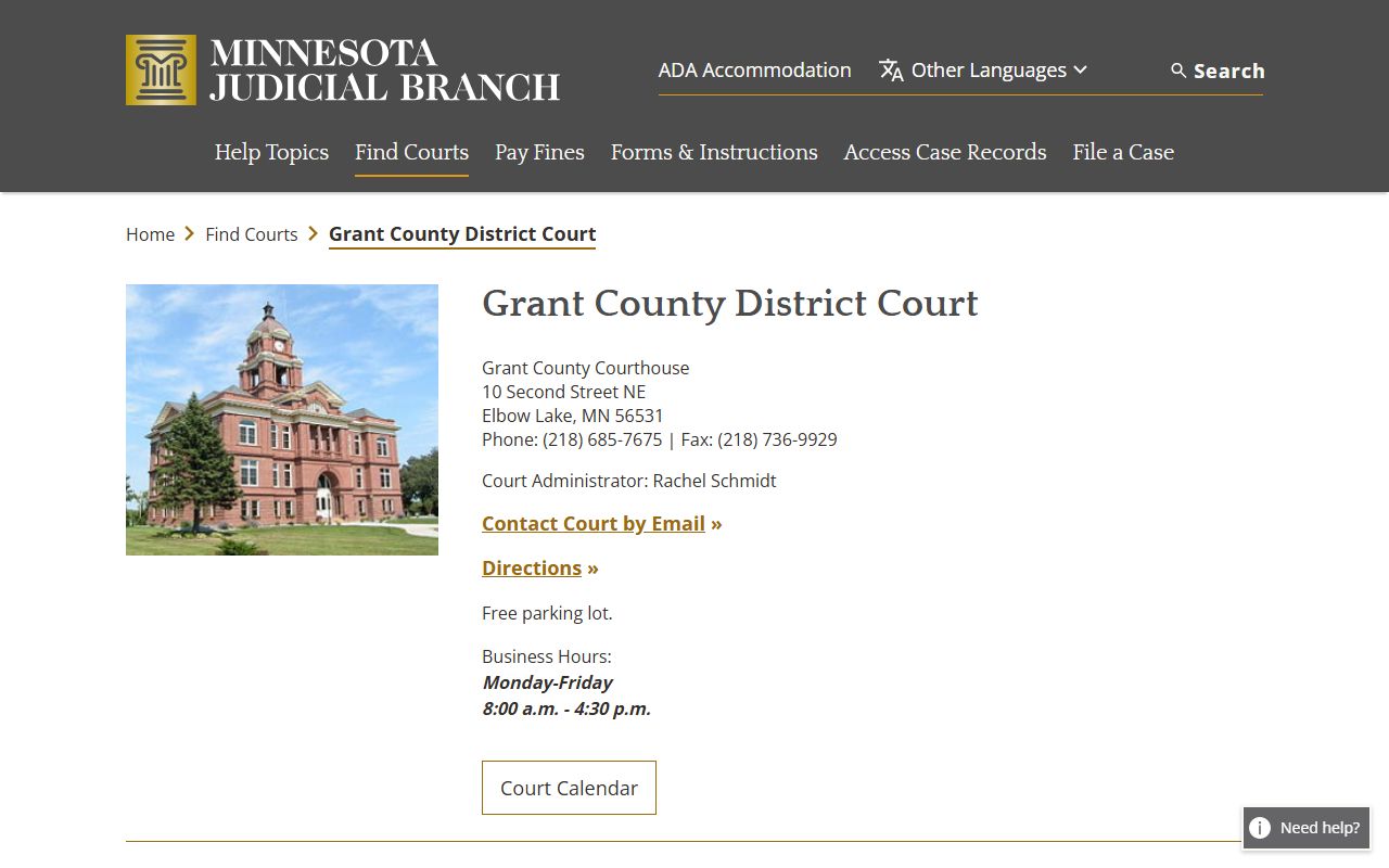 Grant County court records after jail arrest district court source